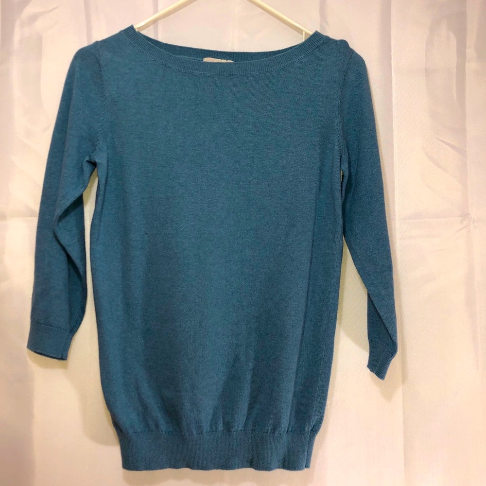 Women’s Loft Cotton Knit Sweater Blue  XS